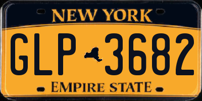 NY license plate GLP3682