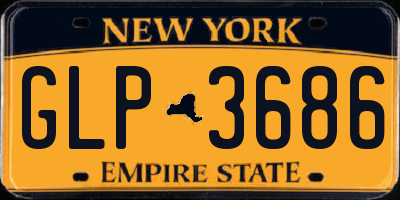 NY license plate GLP3686