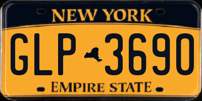 NY license plate GLP3690