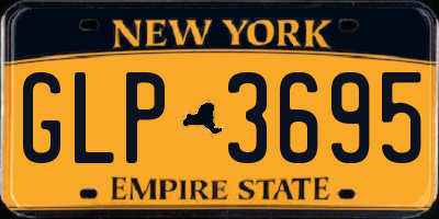 NY license plate GLP3695