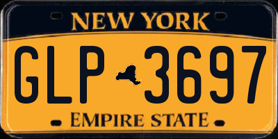 NY license plate GLP3697