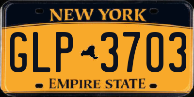 NY license plate GLP3703