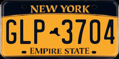 NY license plate GLP3704