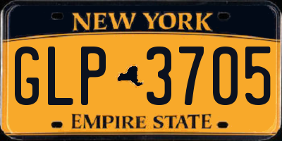 NY license plate GLP3705