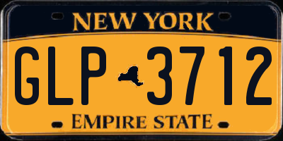 NY license plate GLP3712