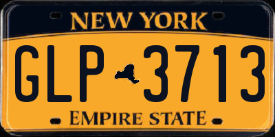 NY license plate GLP3713
