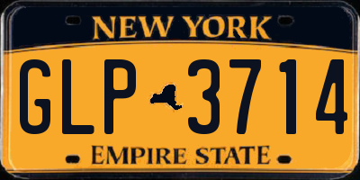 NY license plate GLP3714