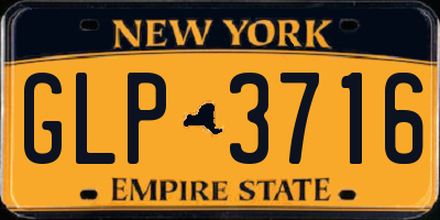 NY license plate GLP3716