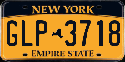 NY license plate GLP3718