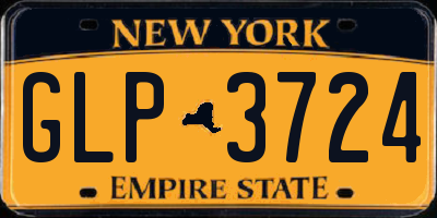 NY license plate GLP3724
