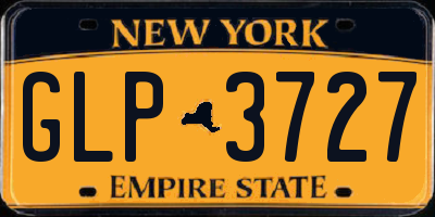 NY license plate GLP3727