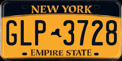 NY license plate GLP3728
