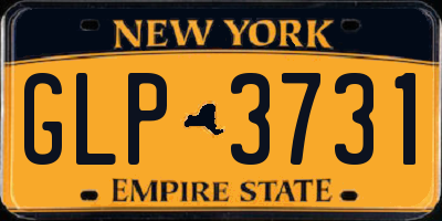 NY license plate GLP3731