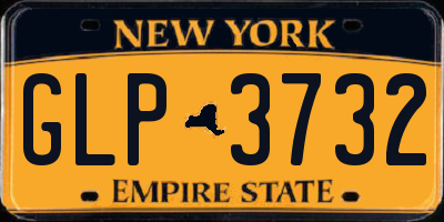 NY license plate GLP3732