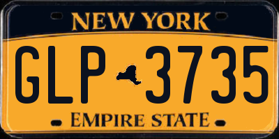 NY license plate GLP3735