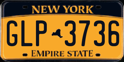 NY license plate GLP3736