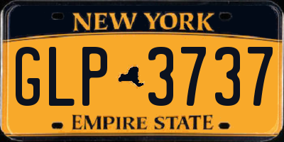 NY license plate GLP3737