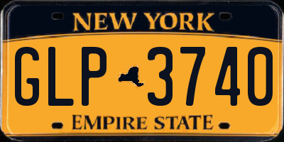 NY license plate GLP3740