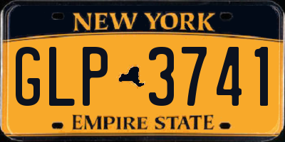 NY license plate GLP3741