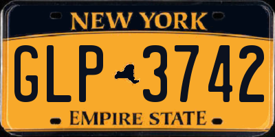 NY license plate GLP3742