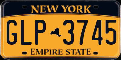 NY license plate GLP3745