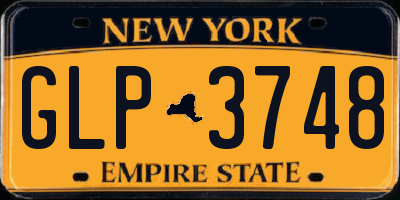NY license plate GLP3748