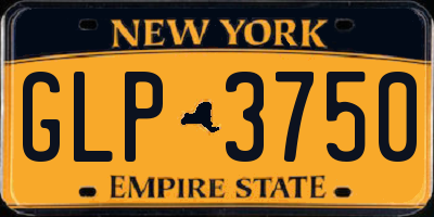 NY license plate GLP3750