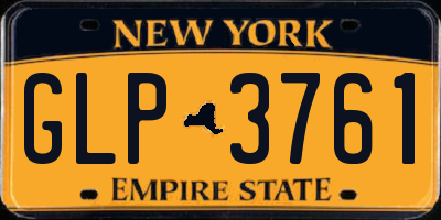 NY license plate GLP3761