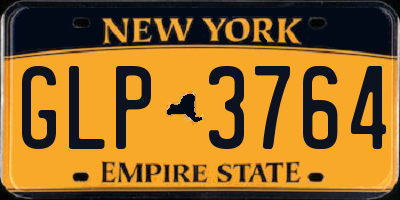 NY license plate GLP3764
