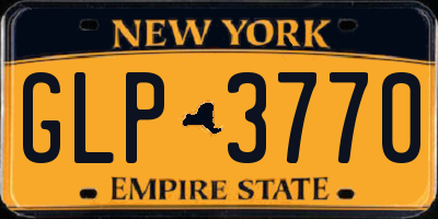 NY license plate GLP3770