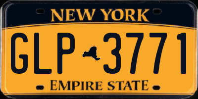 NY license plate GLP3771