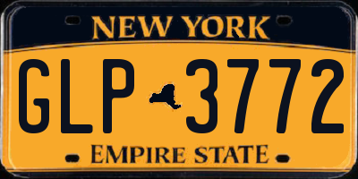 NY license plate GLP3772