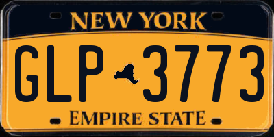 NY license plate GLP3773