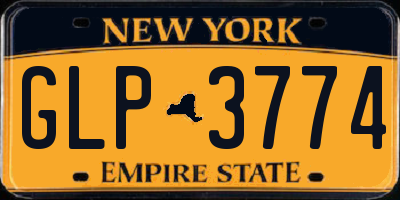 NY license plate GLP3774