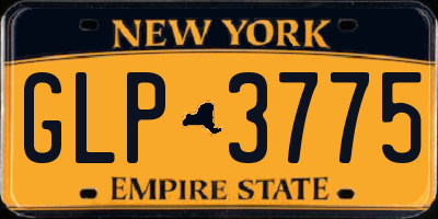 NY license plate GLP3775