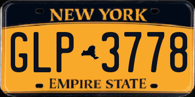 NY license plate GLP3778