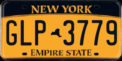 NY license plate GLP3779