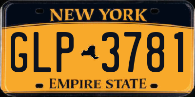 NY license plate GLP3781