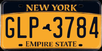 NY license plate GLP3784