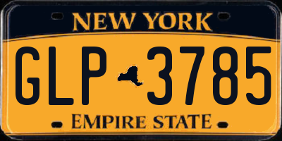 NY license plate GLP3785