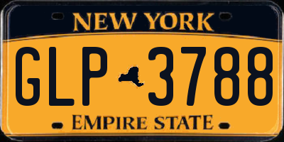 NY license plate GLP3788