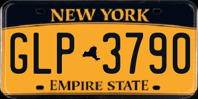 NY license plate GLP3790