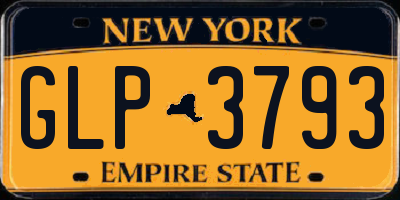 NY license plate GLP3793