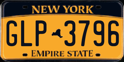 NY license plate GLP3796