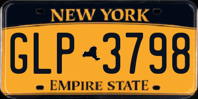 NY license plate GLP3798