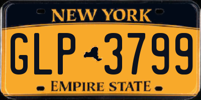NY license plate GLP3799