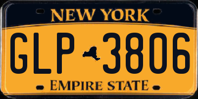 NY license plate GLP3806