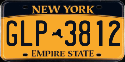 NY license plate GLP3812