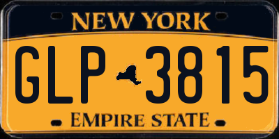 NY license plate GLP3815