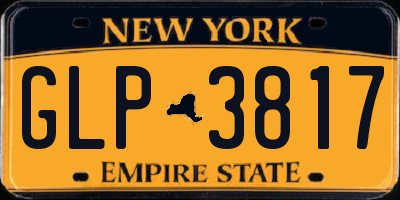 NY license plate GLP3817